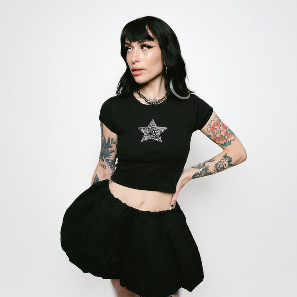 ★ NASTY FANCY CLUB★ Baby Girl Striped Layered Tee BLACK F Baby And Toddler Girls Long Sleeve Witch Cat Graphic Tee